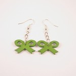 Boucles d'oreilles fantaisie noeud bois