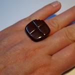 Bague carreaux de chocolat