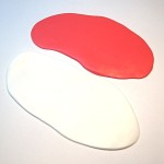 Etalage de la Fimo rouge et blanche