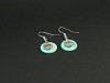 Boucles d'oreilles fantaisie sequin de nacre et breloque poisson