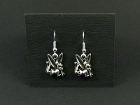 Boucles d'oreilles fantaisie fée clochette argentée