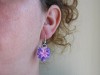 Boucles d'oreilles fantaisie élastiques loom en forme de fleur
