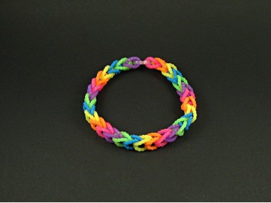 Bracelet loom fluorescent taille ado adulte