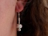 Boucles d'oreilles fantaisie perle Pandora fleurie