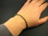 Bracelet fantaisie maille twist couleur bronze