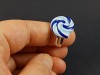 Bague fantaisie artisanale lollipop bleue