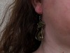 Boucles d'oreilles fantaisie XXL chat assis couleur bronze