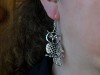 Boucles d'oreilles fantaisie hiboux hypnotiques de belle taille