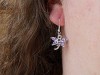 Boucles d'oreilles en métal fantaisie libellule strass