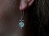 Boucles d'oreilles fantaisie perle translucide craquelée