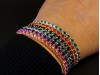 Bracelet fantaisie élastique strassé couleurs variées