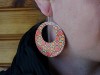 Boucles d'oreilles fantaisie en métal décor cercles