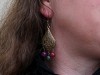 Boucles d'oreilles exceptionnelles mélange de métal et de perles tourmalines