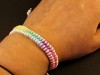 Bracelet fantaisie tissage cordons couleur flashies