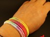 Bracelet fantaisie tissage cordons couleur flashies