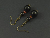 Boucles d'oreilles en perles noires