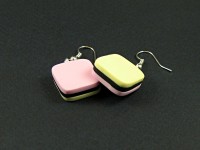 Boucles d'oreilles bonbons anglais bicolores