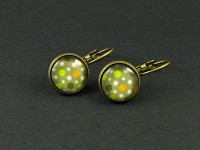 Boucles d’oreilles fantaisie cabochons imprimés bulles