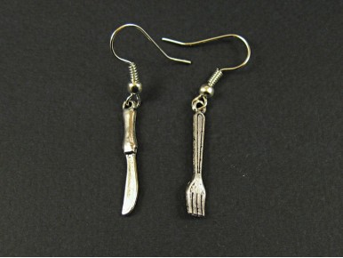 Boucles d'oreilles couverts argentés