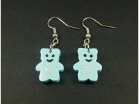 Boucles d'oreilles oursons bleus