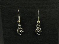 Boucles d'oreilles fantaisie lune et étoile