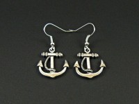 Boucles d'oreilles fantaisie ancres marines