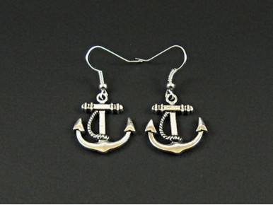 Boucles d'oreilles fantaisie ancres marines