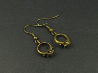 Boucles d'oreilles fantaisie bagues bronze