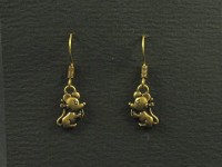 Boucles d'oreilles petites souris couleur bronze