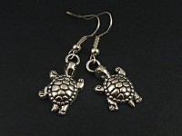 Boucles d'oreilles tortues argentées