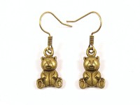 Boucles d'oreilles oursons couleur bronze