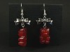 Boucles d'oreilles artisanales oursons rouges imitation bonbon