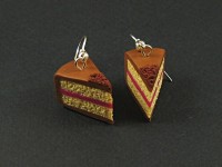 Boucles d'oreilles parts de gâteau