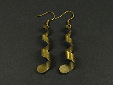 Boucles d'oreilles serpentins bronze