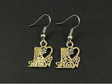 Boucles d'oreilles fantaisie 'snow' argentées