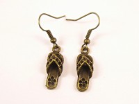 Boucles d'oreilles tongs bronze