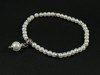 Bracelet fantaisie perles nacrées et rondelles strassées