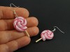 Boucles d'oreilles sucettes roses