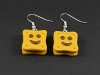 Boucles d'oreilles fantaisie BN sourire