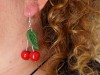 Boucle d oreille cerise