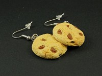 Boucles d'oreilles cookies dorés