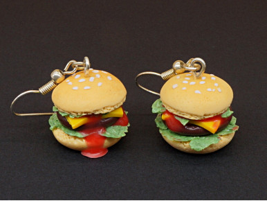 Boucles d'oreille hamburgers