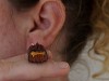 Boucles d'oreilles barre chocolatée Mars