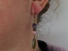 Boucles d'oreilles perles et breloques couleur bronze