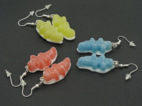 Boucles d'oreilles bonbons crocodiles piquants couleur au choix