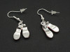 Boucles d'oreilles métalliques ballerines roses