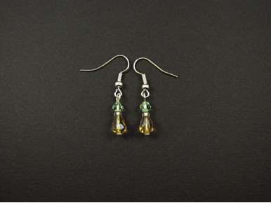 Boucles d'oreille fantaisie jonquille