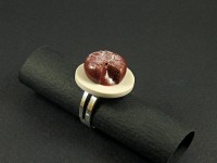 Bague assiette fondant au chocolat coeur moelleux