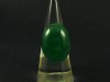 bague fantaisie cabochon ovale en verre vert