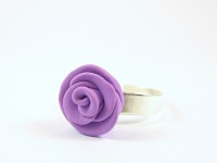 Bague fleur violette